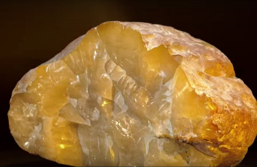 العثور على أكبر قطعة كهرمان تمّ اكتشافها في روسيا منذ 4 سنوات وبلغ وزنها 2.374 كلغ