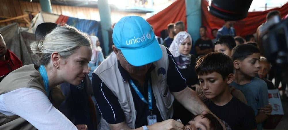 حملة تطعيم لليونيسيف ضد شلل الأطفال في غزة (أرشيفية-2024)