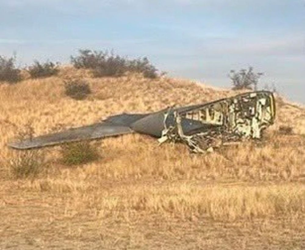 صورة نشرتها حسابات تركية تظهر حطام الطائرة التركية في جورجيا (مواقع التواصل)