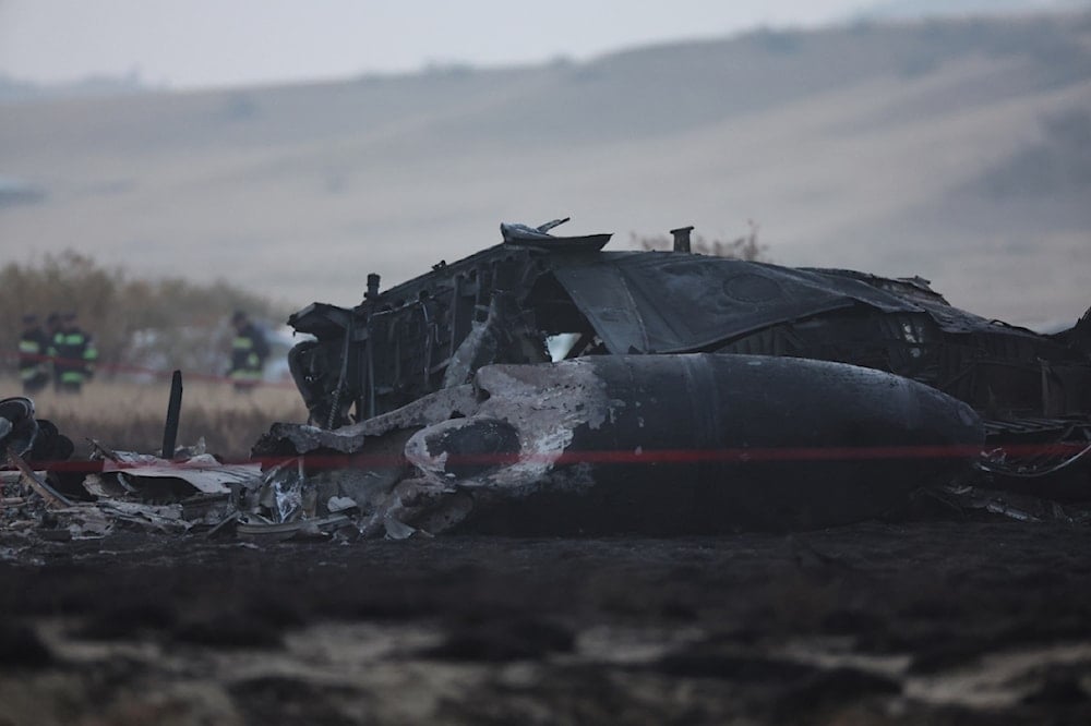 حطام طائرة الشحن العسكرية التركية من طراز 