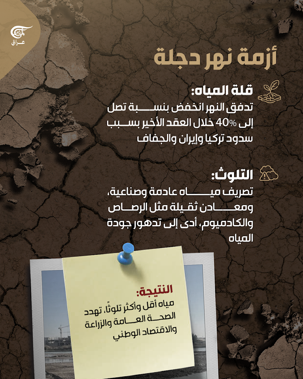 دجلة ينخفض..هل ينجو شريان حياة العراق؟