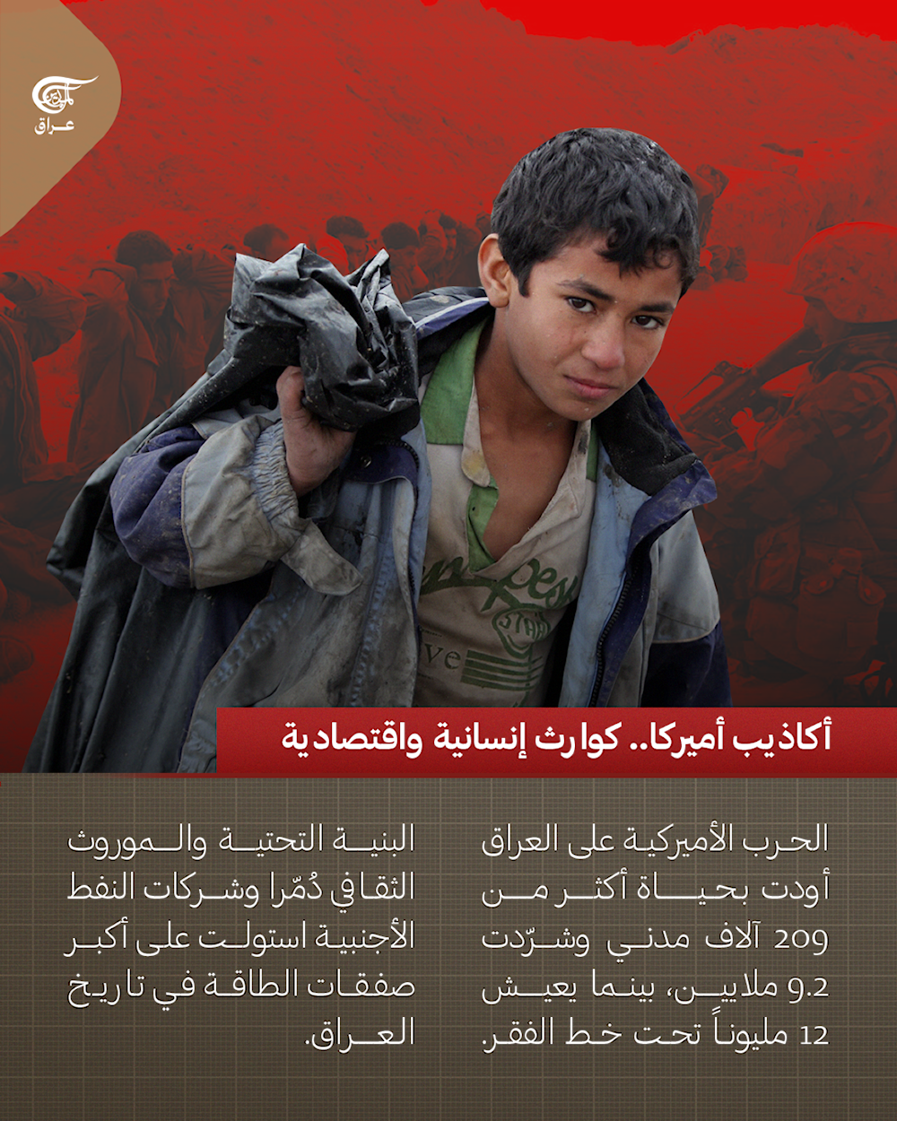 الجزء الأول | من الأنبوب الصغير إلى الكارثة الكبرى: أكاذيب أميركا في #العراق التي دمّرت دولة ونهبت مواردها.  #الميادين_عراق