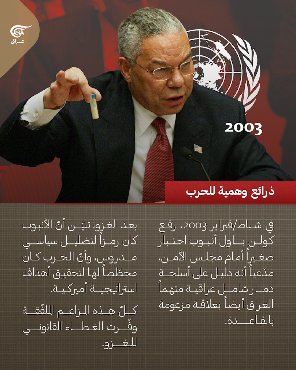 الجزء الأول | من الأنبوب الصغير إلى الكارثة الكبرى: أكاذيب أميركا في #العراق التي دمّرت دولة ونهبت مواردها.  #الميادين_عراق