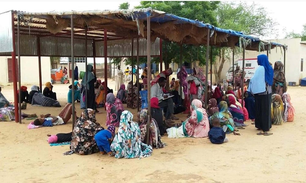 مخيم للنازحين السودانيين في إقليم دارفور بالسودان (صورة أرشيفية)
