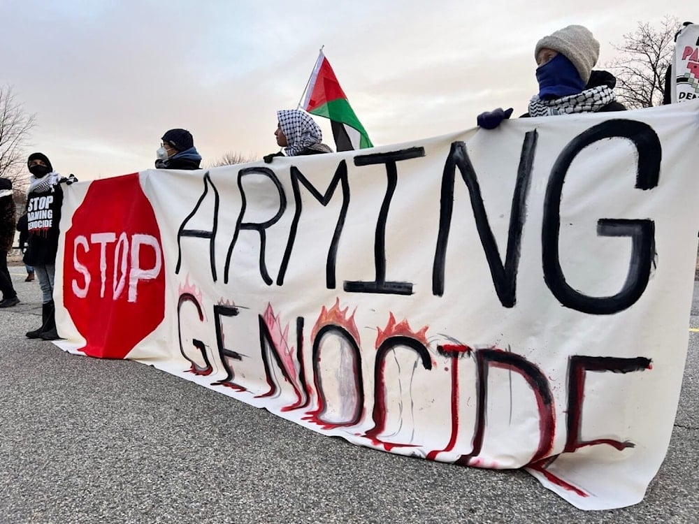 احتجاجات تطالب بوقف تمويل الإبادة الجماعية بحق الفلسطينيين