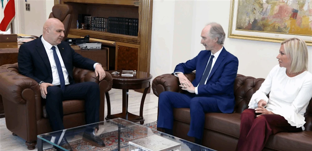 لبنان: الرئيس عون يبحث مع بيدرسون ملف الحدود وعودة النازحين السوريين