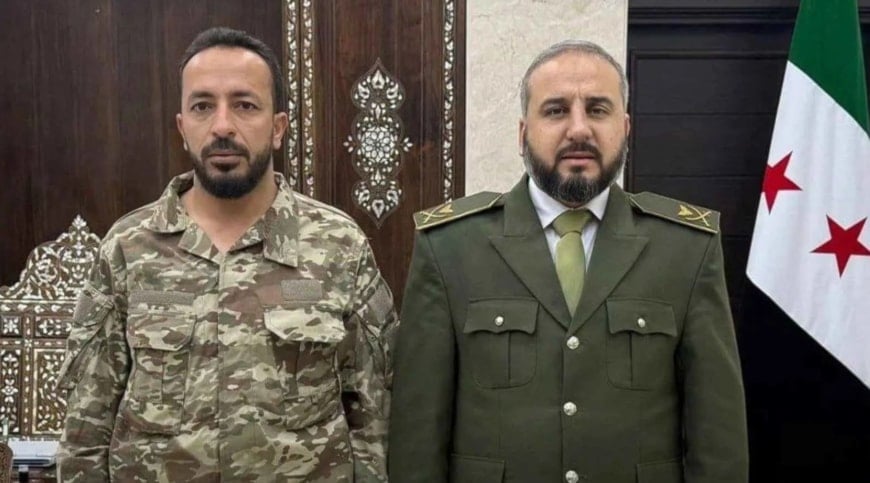 وزير الدفاع السوري مرهف أبو قصرة وأحمد الهايس (وكالات)