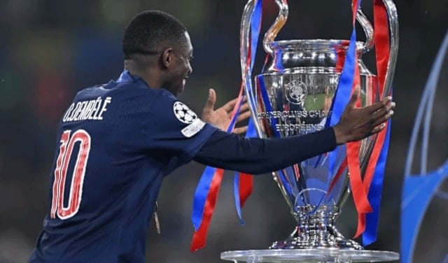 عثمان ديمبلي يتوج بجائزة أفضل لاعب في دوري أبطال أوروبا