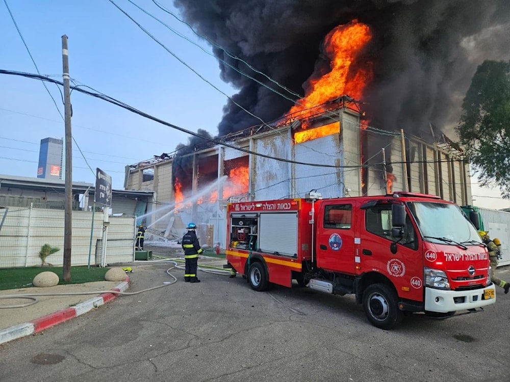 صورة تظهر الأضرار في مبنى في 
