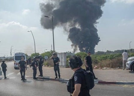 من القصف الإيراني الذي استهدف مجمع 