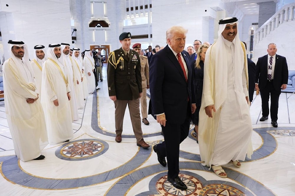 ترامب خلال زيارته إلى قطر في أيار/مايو 2025