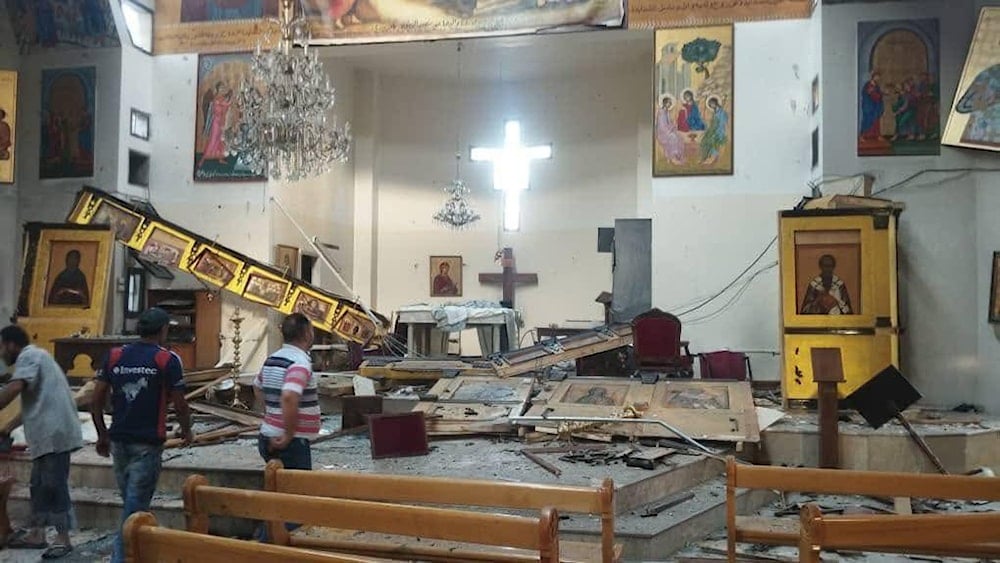 انتحاري يفجر نفسه داخل كنيسة في منطقة دويلعة في دمشق 22 حزيران/يونيو