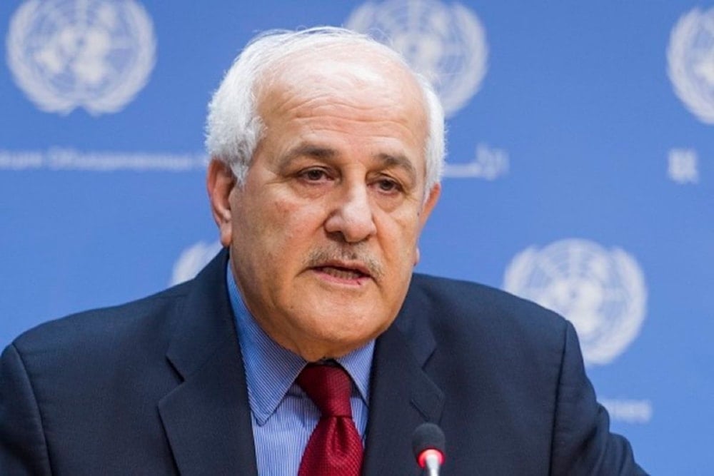 مندوب فلسطين يدعو لوقف العدوان على غزة وتنفيذ الاتفاقات الدولية