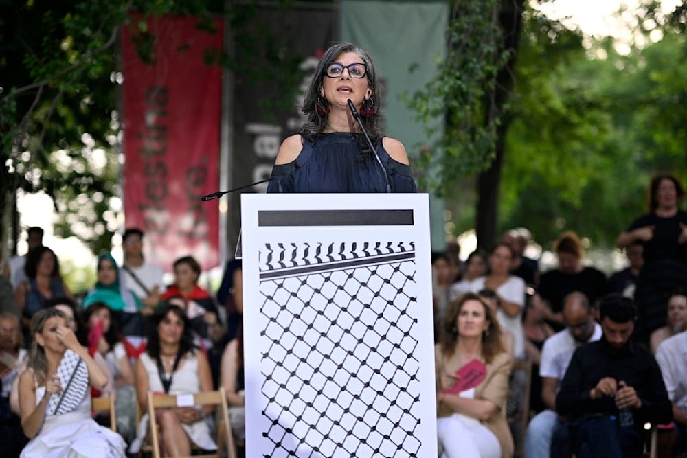 مقررة حقوق الإنسان في فلسطين فرانشيسكا ألبانيز (أ ف ب)