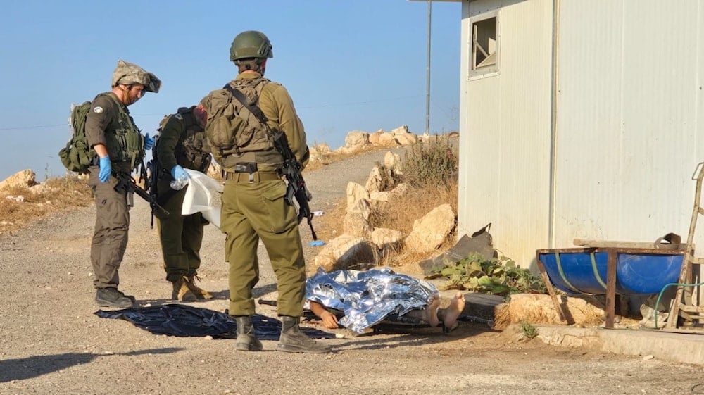 مكان استشهاد أحد الشبان قرب بلدة الظاهرية الفلسطينية (منصات فلسطينية)