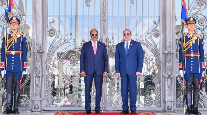الرئيس المصري عبد الفتاح السيسي والرئيس الصومالي حسن شيخ محمود