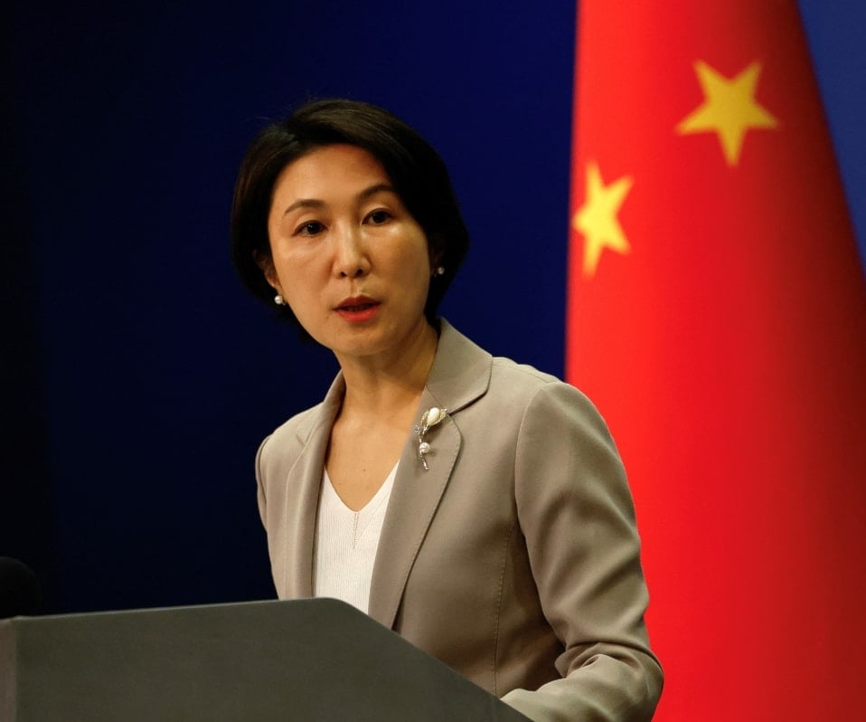 المتحدثة باسم وزارة الخارجية الصينية ماو نينغ في مؤتمر صحافي دوري (أرشيف)