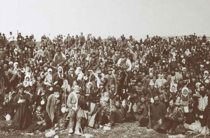 مجموعة من الحجاج الروس في فلسطين