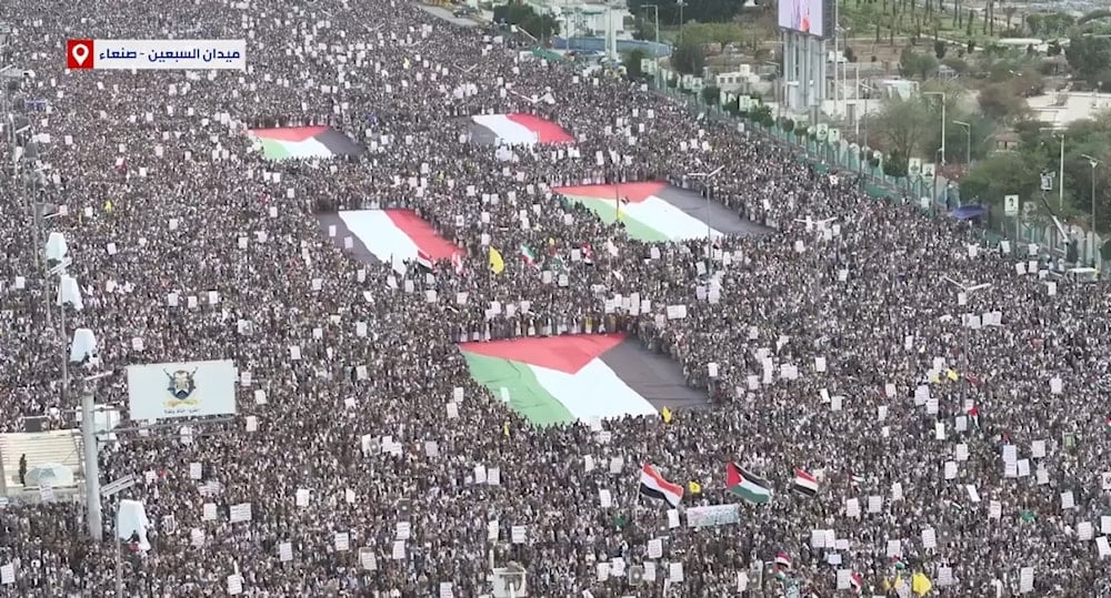 مسيرة شعبية حاشدة في صنعاء دعماً لغزة