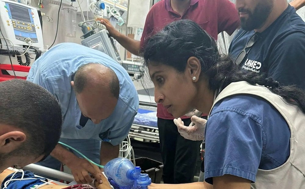 الطبيبة الأميركية ميمي سيد في زيارة سابقة إلى غزة