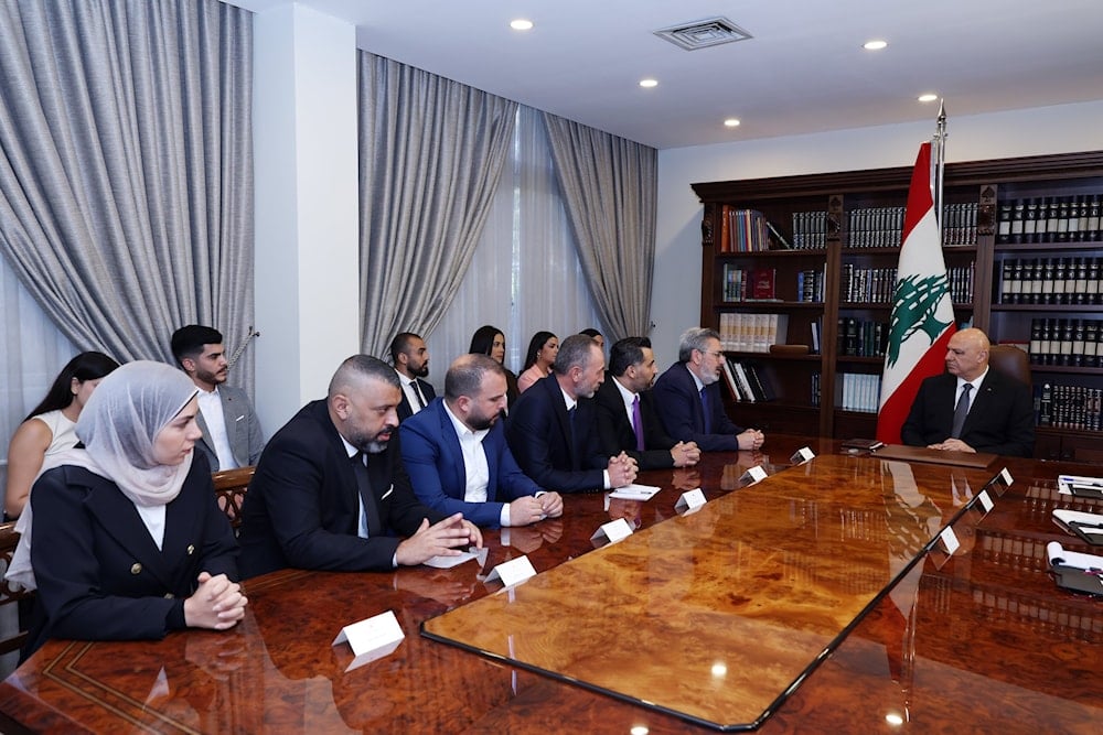 الرئيس جوزيف عون استقبل وفداً من مكتب قناة الميادين في بيروت 28 آب/أغسطس 2025 