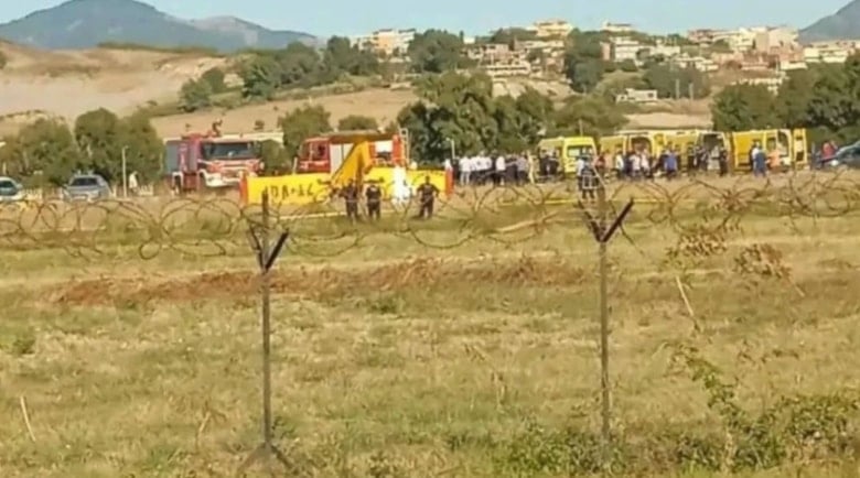 صورة متداولة لمكان سقوط الطائرة في الجزائر