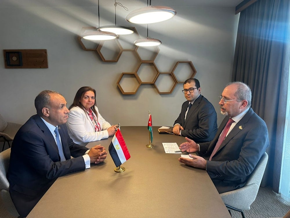 وزير الخارجية المصري بدر عبد العاطي ووزير الخارجية وشؤون المغتربين الأردني أيمن الصفدي