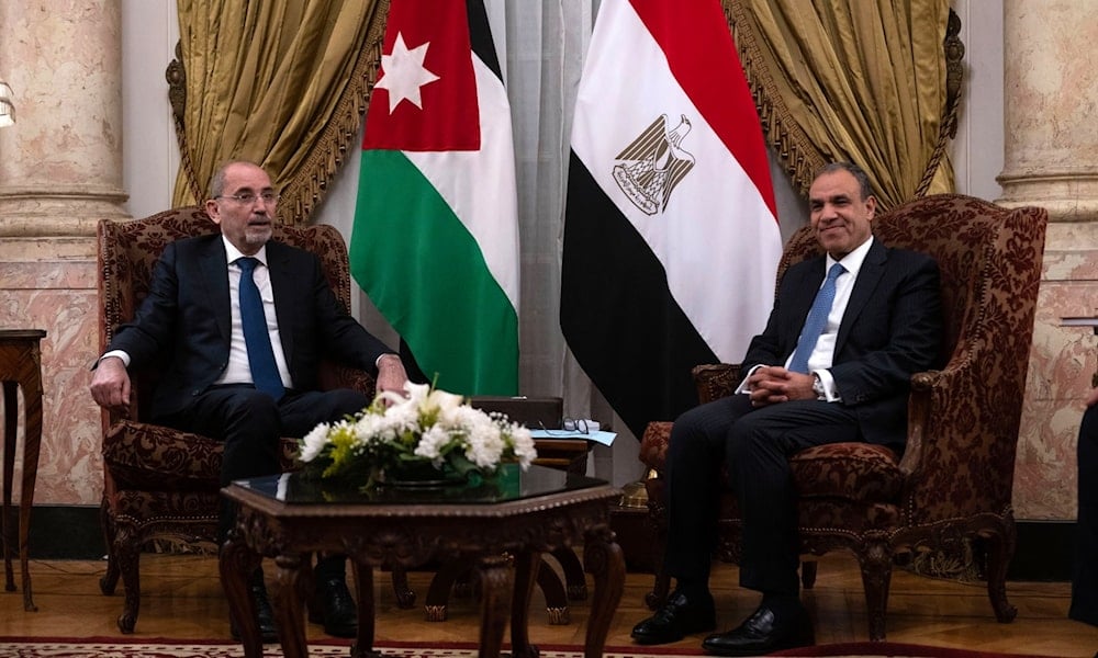 وزير الخارجية المصري بدر عبد العاطي ووزير الخارجية وشؤون المغتربين الأردني أيمن الصفدي