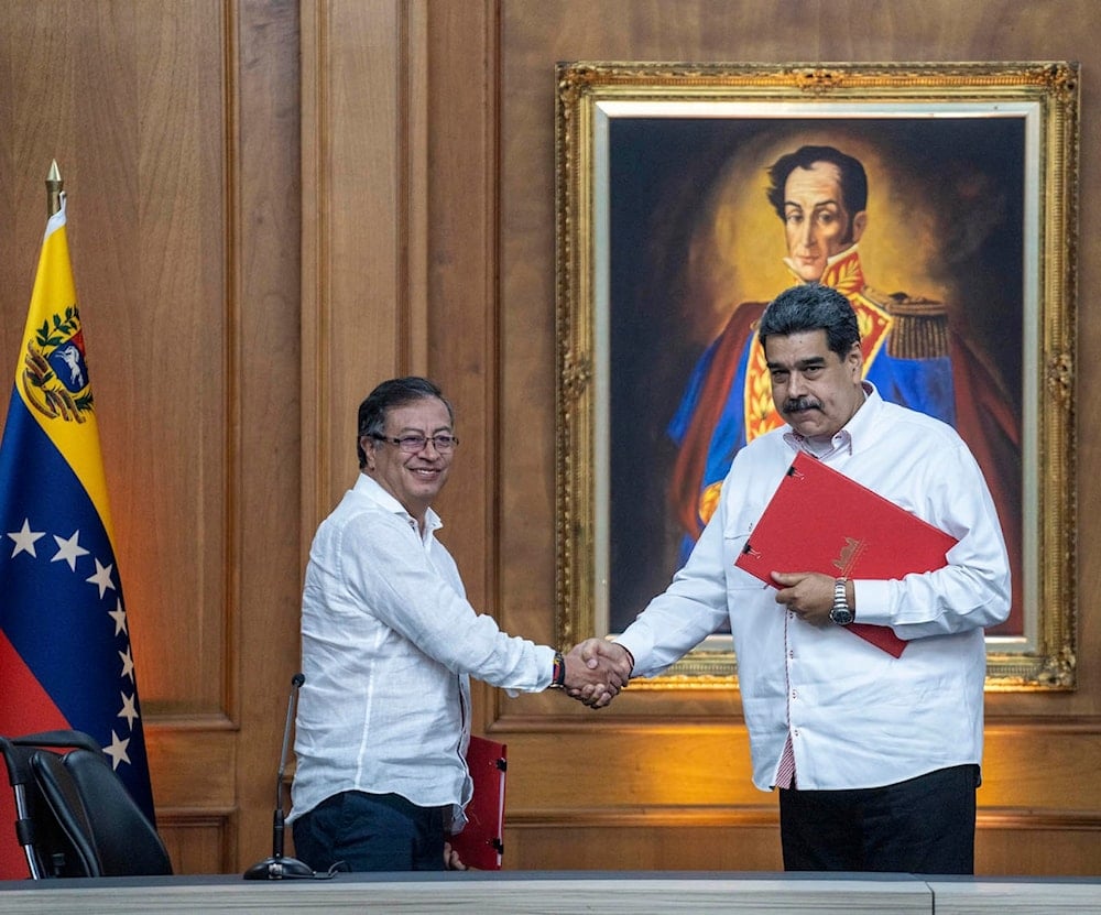 الرئيس الفنزويلي نيكولاس مادورو ورئيس كولومبيا غوستافو بيترو (نيويورك تايمز)