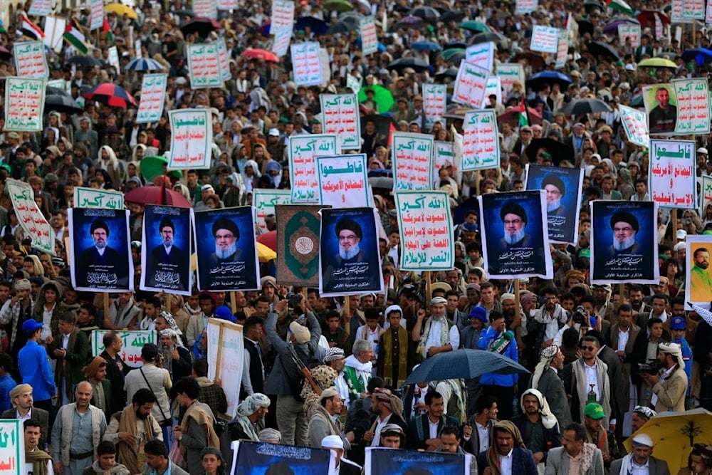 من المظاهرات المليونية في العاصمة اليمنية صنعاء، في الـ26 من أيلول/سبتمبر 2025 (أ ف ب)